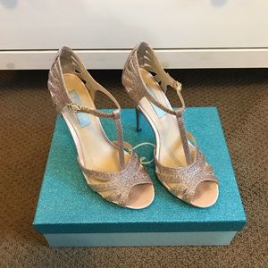 Betsy Johnson Pink Glitter Heels